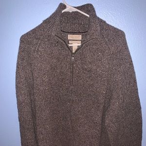 Banana Republic Brown Half Zip Sweater.